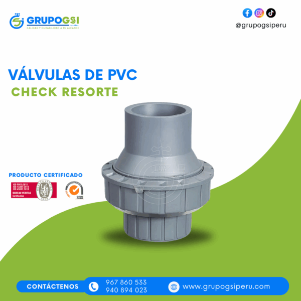 VÁLVULA CHECK RESORTE