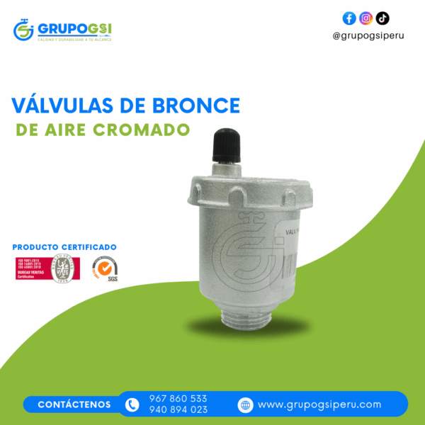 VÁLVULA DE AIRE CROMADO