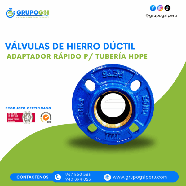 ADAPTADOR RÁPIDO P/TUBERÍA HDPE