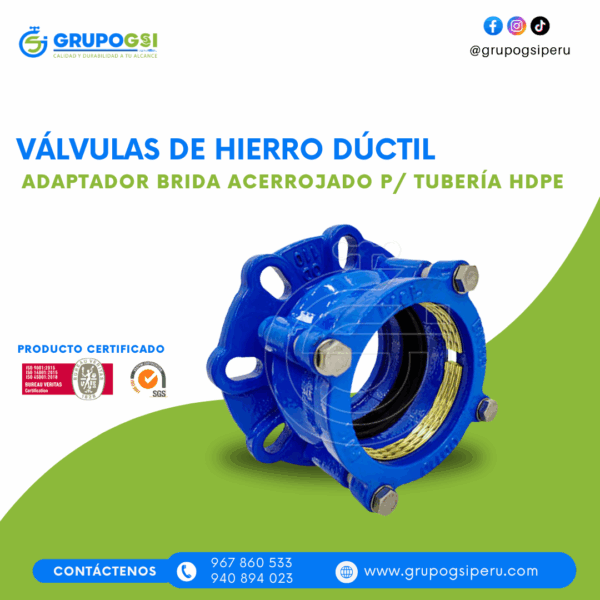 ADAPTADOR BRIDA ACERROJADO P/TUBERÍA HDPE