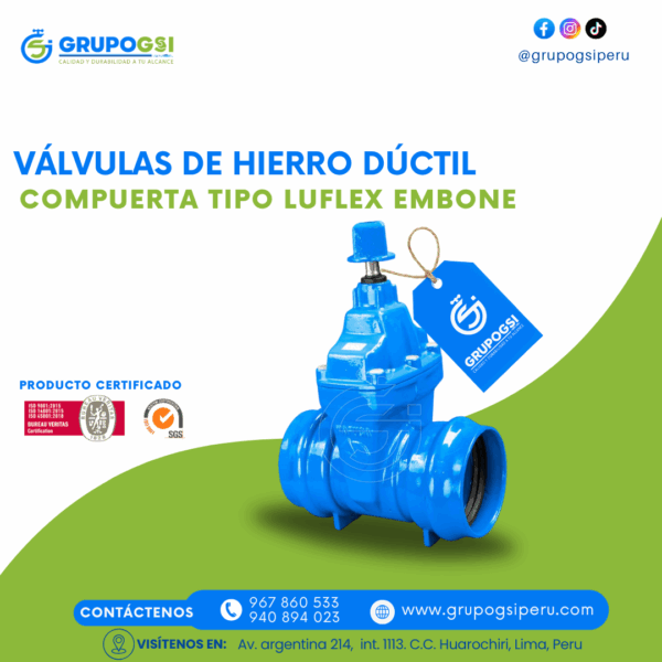 VÁLVULA COMPUERTA TIPO LUFLEX EMBONE