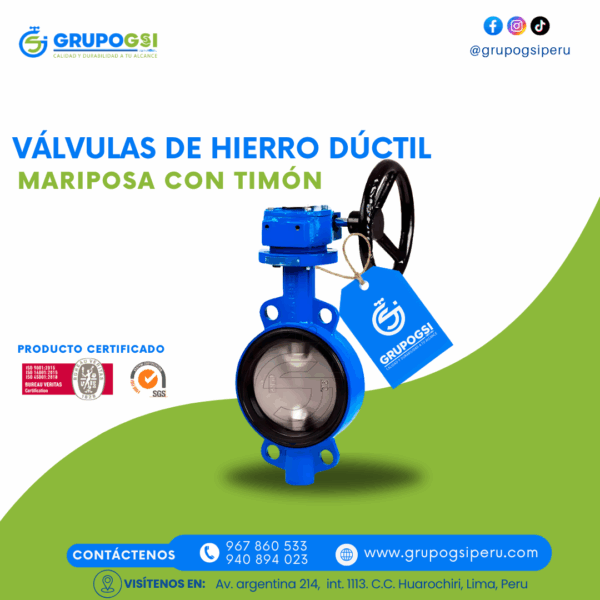 VÁLVULA MARIPOSA C/ TIMÓN