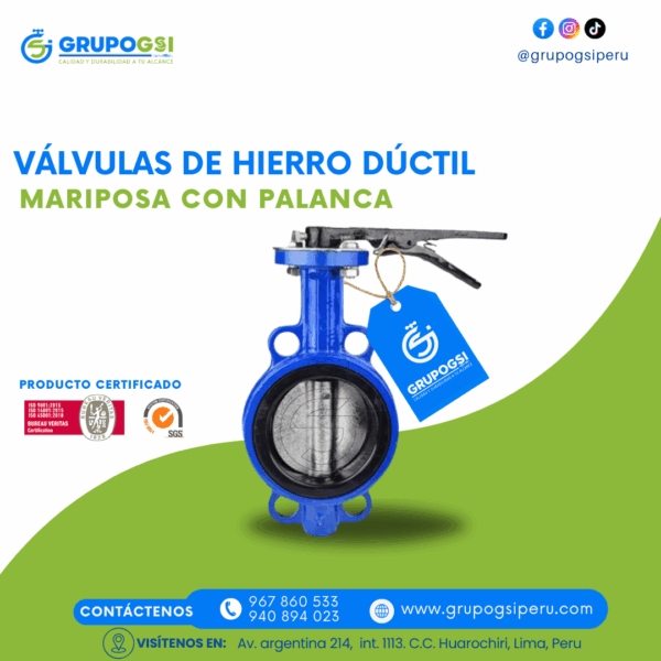 VÁLVULA MARIPOSA C/ PALANCA