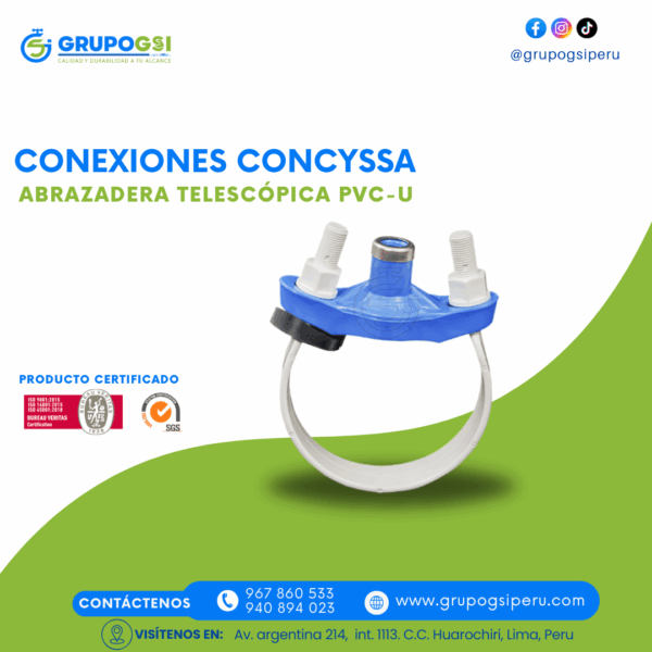 ABRAZADERA TELESCÓPICA PVC-U