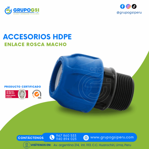 ENLACE ROSCA MACHO HDPE
