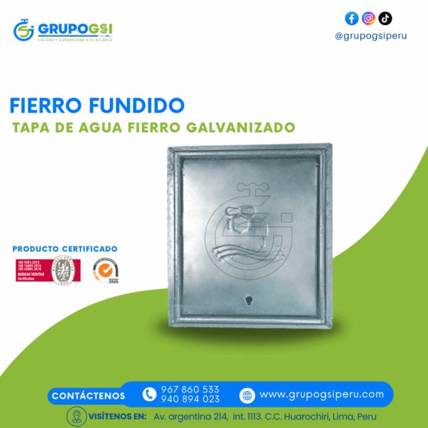 TAPA DE AGUA FIERRO GALV.