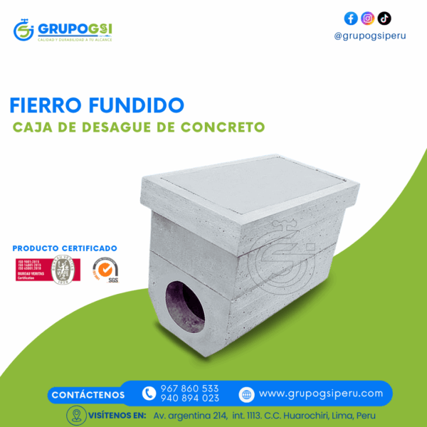 CAJA DE DESAGUE DE CONCRETO