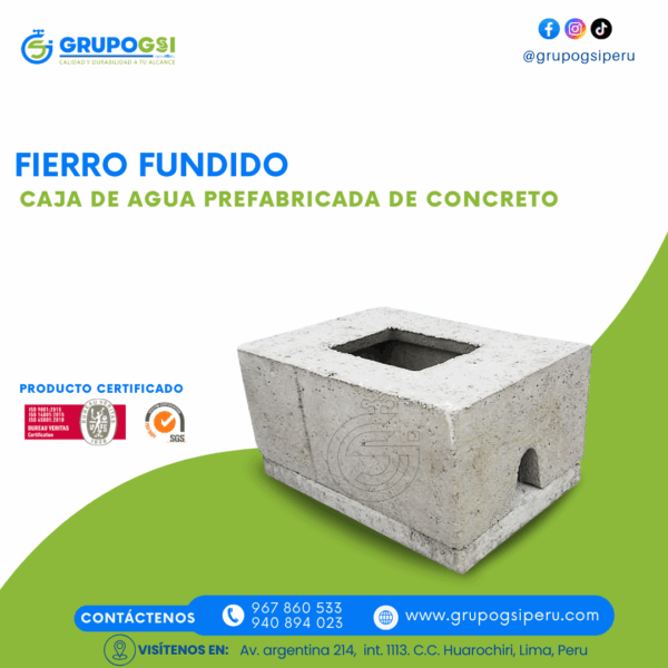 CAJA DE AGUA PREFABRICADA CONCRETO