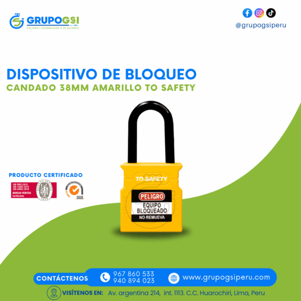 CANDADO 38MM TO SAFETY - Imagen 2