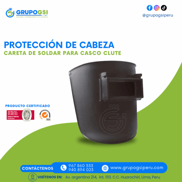CARETA DE SOLDAR PARA CASCO CLUTE
