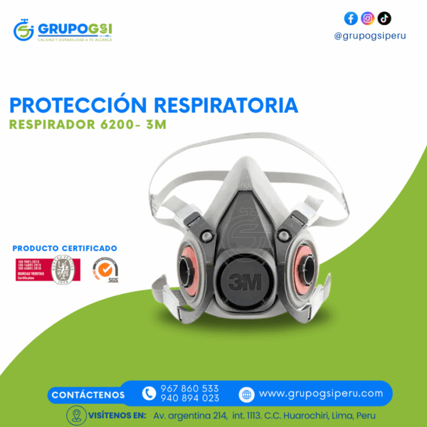 RESPIRADOR 6200-3M