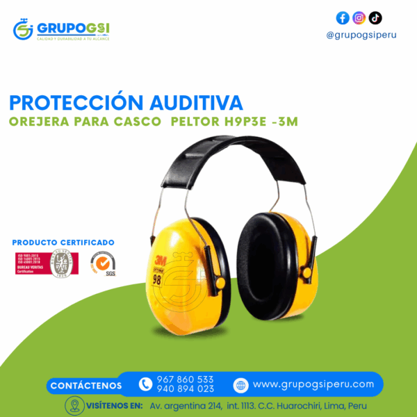 OREJERA P/ CASCO PELTOR H9P3E 3M