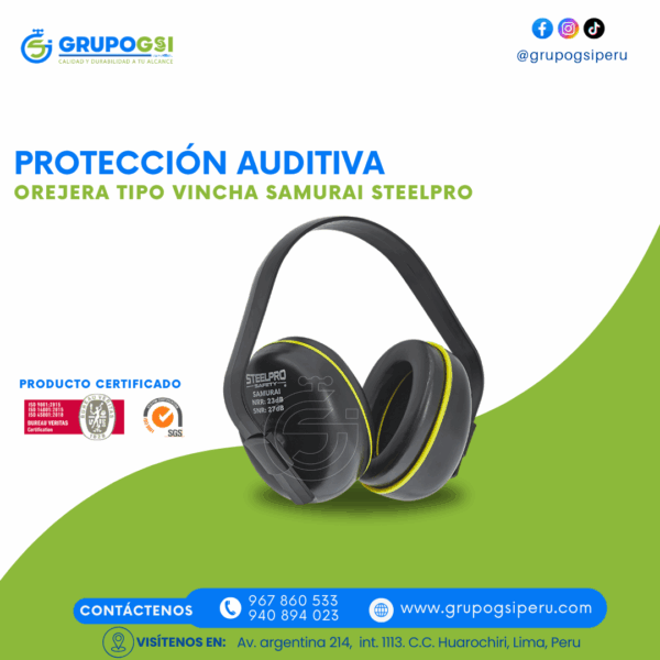 OREJERA TIPO VINCHA SAMURAI STEELPRO