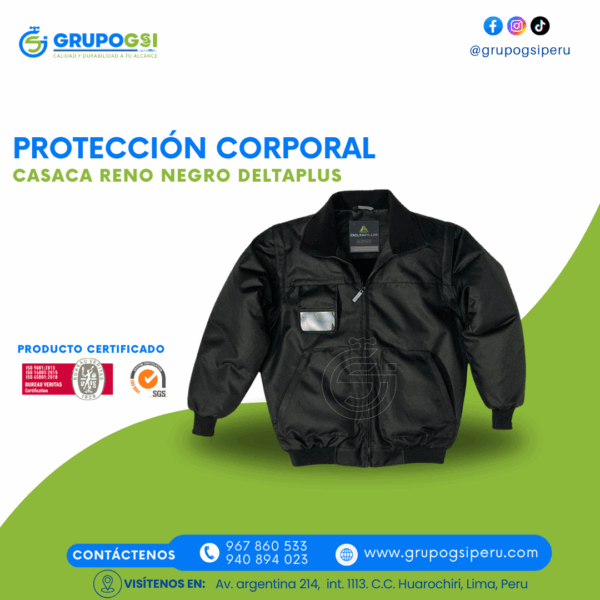 CASACA RENO NEGRO DELTAPLUS