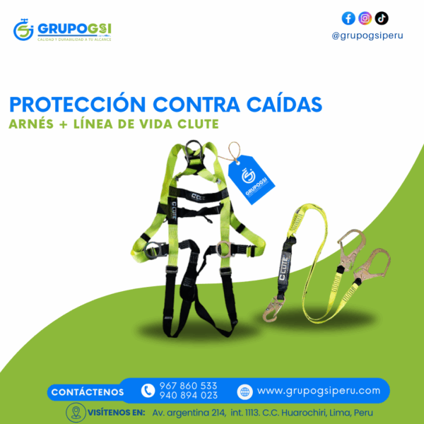 ARNÉS + LÍNEA DE VIDA CLUTE