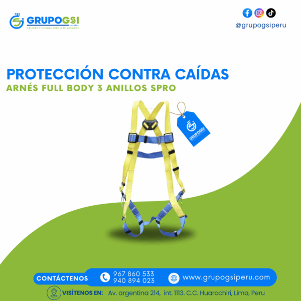 ARNÉS FULL BODY 3 ANILLOS SPRO