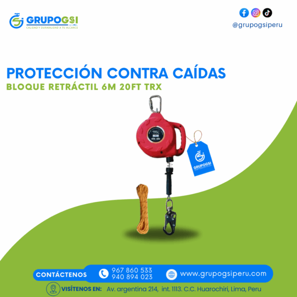 BLOQUE RETRÁCTIL 6M 20FT TRX