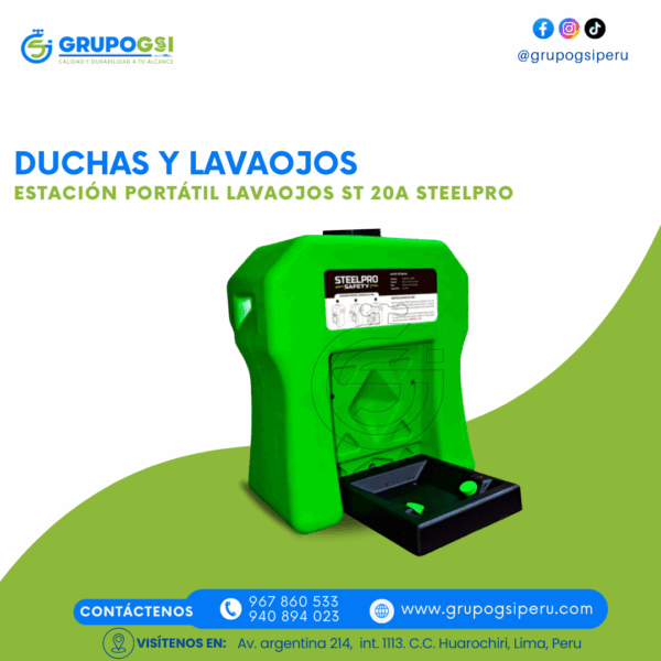 ESTACIÓN PORTÁTIL LAVAOJOS ST 20A STEELPRO