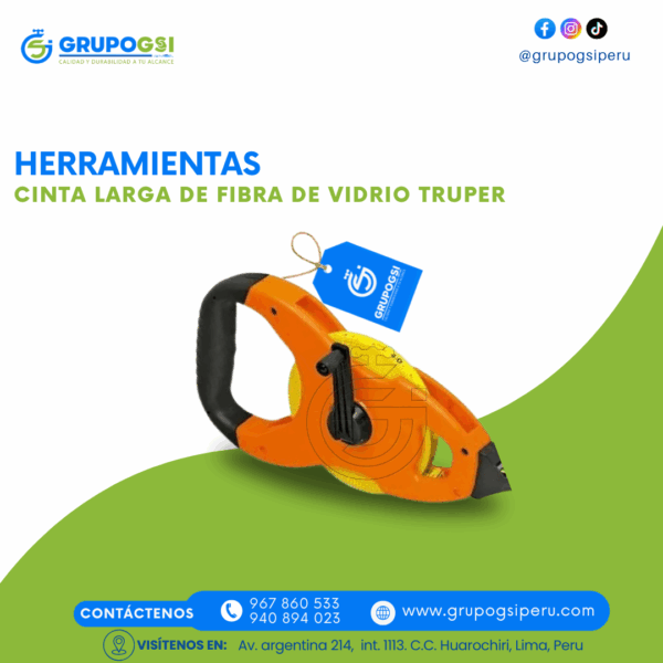 CINTA LARGA DE FIBRA DE VIDRIO TRUPER - Imagen 2
