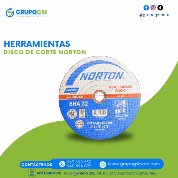 DISCO DE CORTE NORTON - Imagen 2