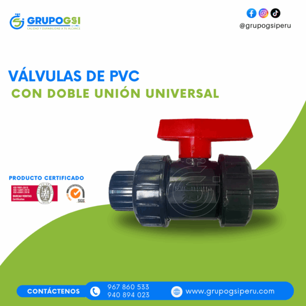 VÁLVULA C/ DOBLE UNIÓN UNIVERSAL